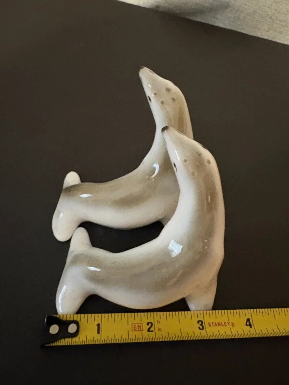 Pair of Seal Salt and Pepper Porcelain Shakers